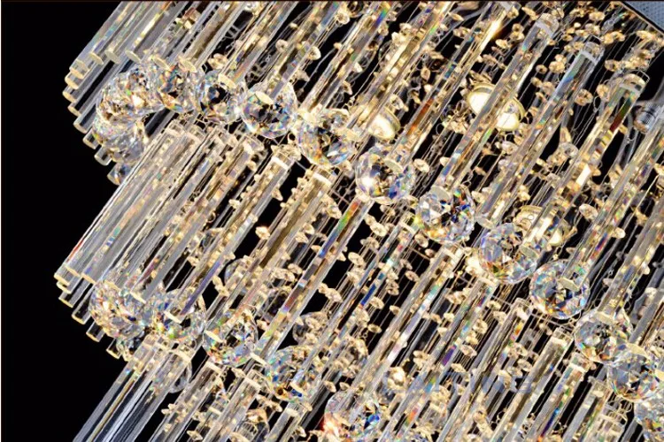 Big crystal chandelier round design plastic covers lamp ceiling light 92043