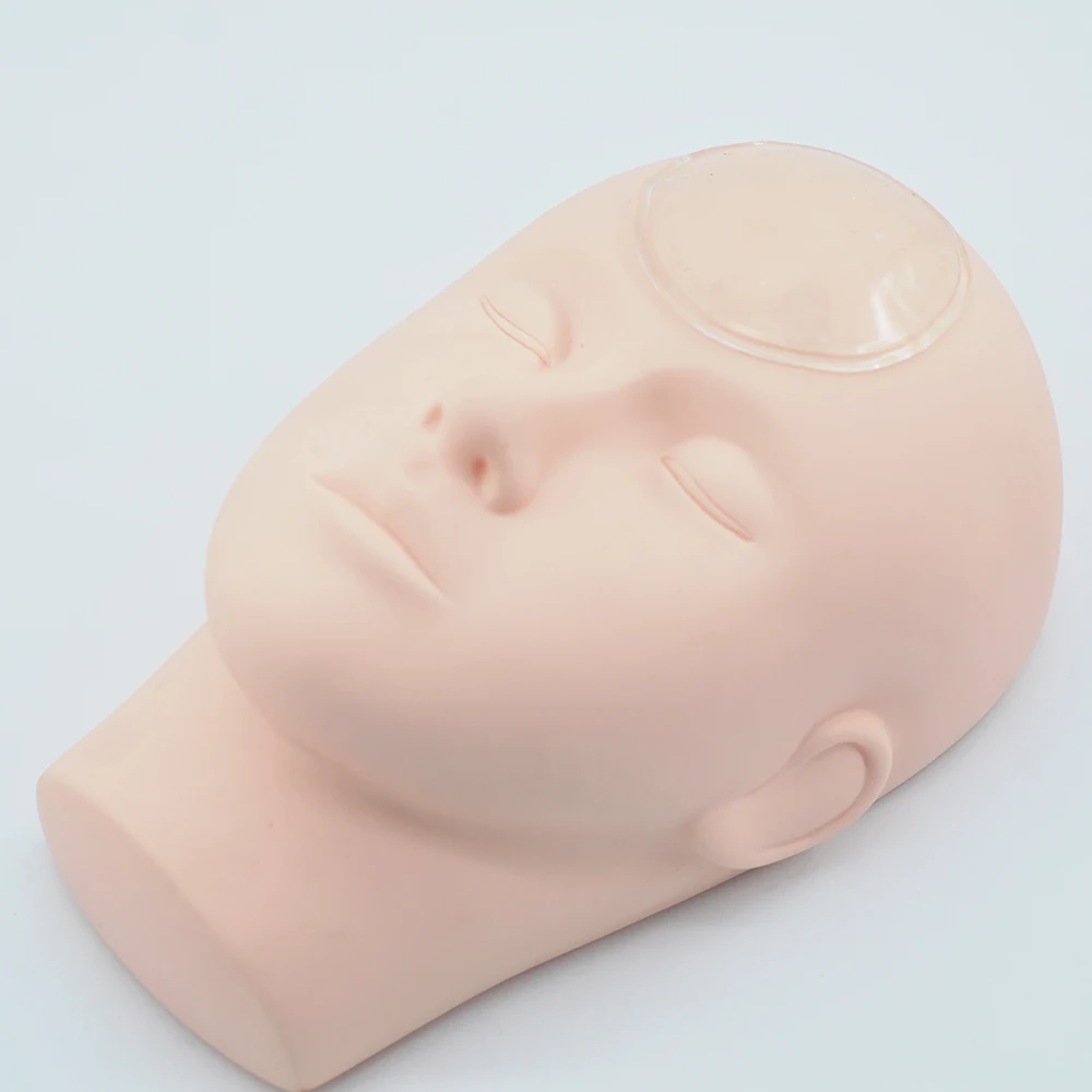 
Wholesale Training Mannequin Flat Head Practice Make Up Model Eyelash Extensions Closed Eyes lash Mannequin 