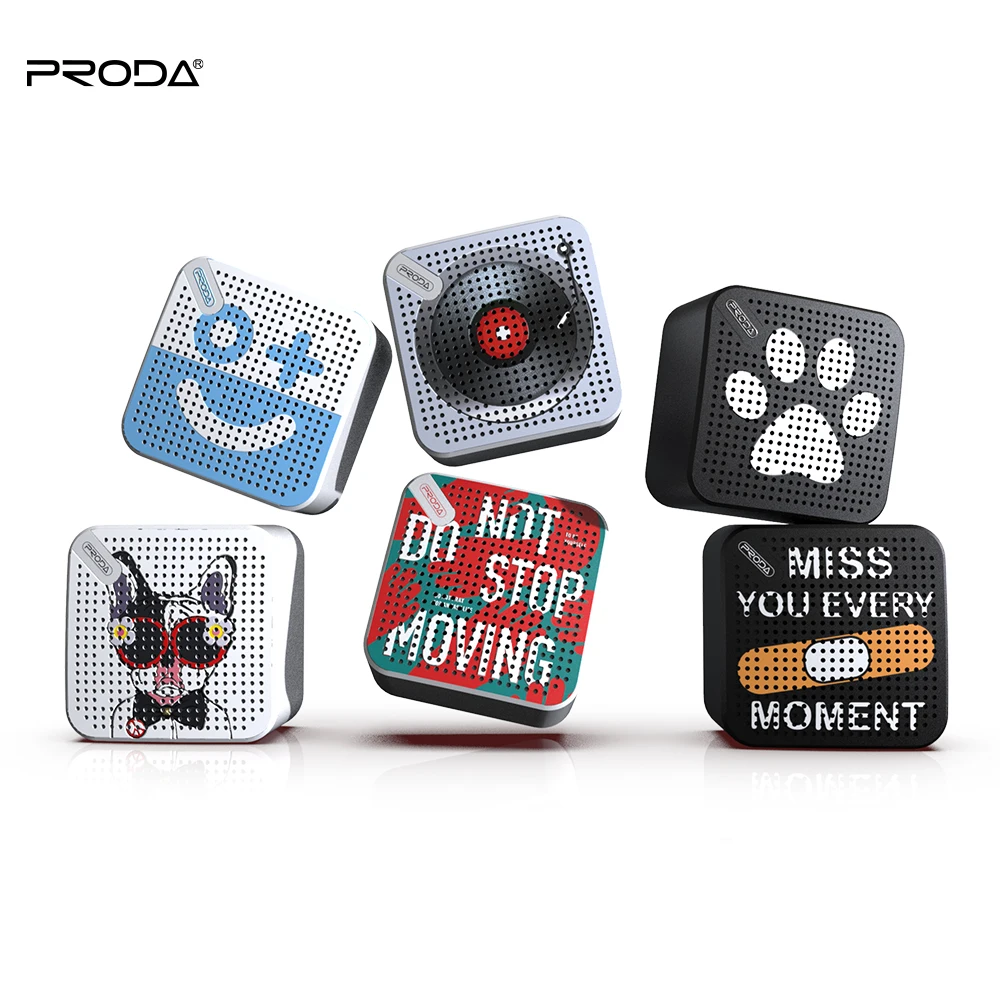 Proda Waka TWS Wireless Speaker PD-S100 Pattern Customized Portable Small Wireless TWS Speaker