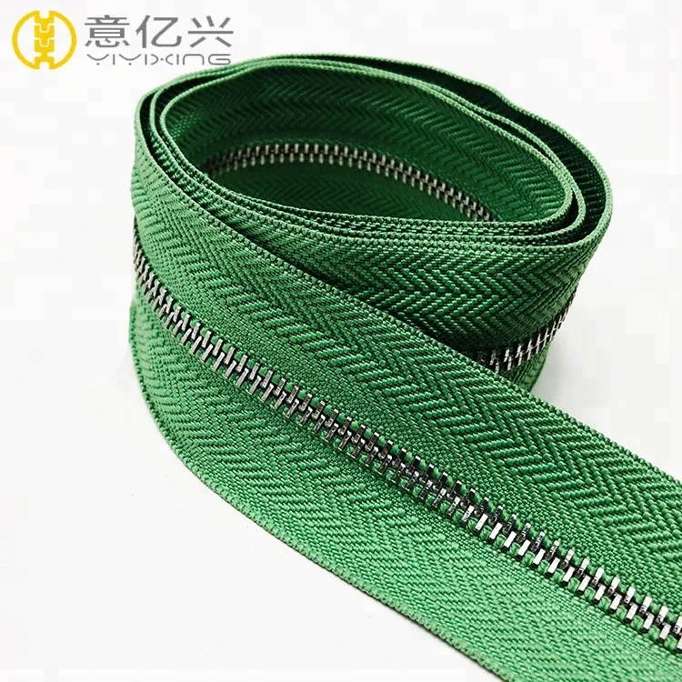 Metal Zip Metallic zipper Tape 5 By The Yard #5 Gold Teeth Magnetic Long Chain Metal Zipper