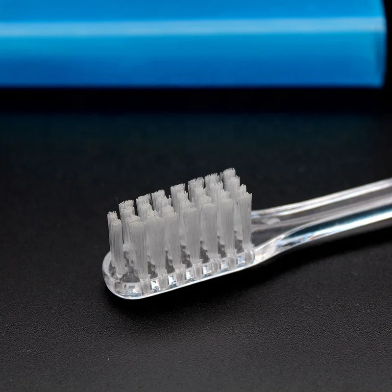 
OEM Mini Adult Travel Foldable Airline Toothbrush Kit with Toothpaste inside Folding Hotel Toothbrush Case 