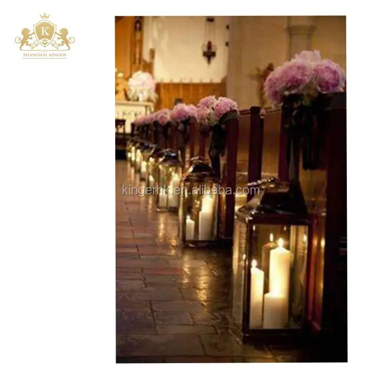 
Large garden lantern in stainless steel for wedding decoration 