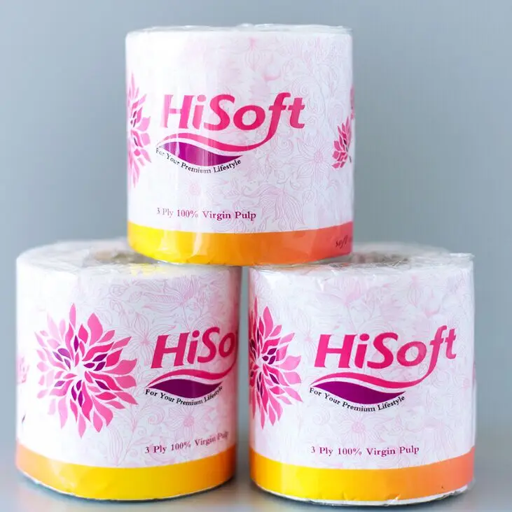 Wholesale Bulk Embossed Virgin pulp OEM Custom Toilet Paper Roll Tissue