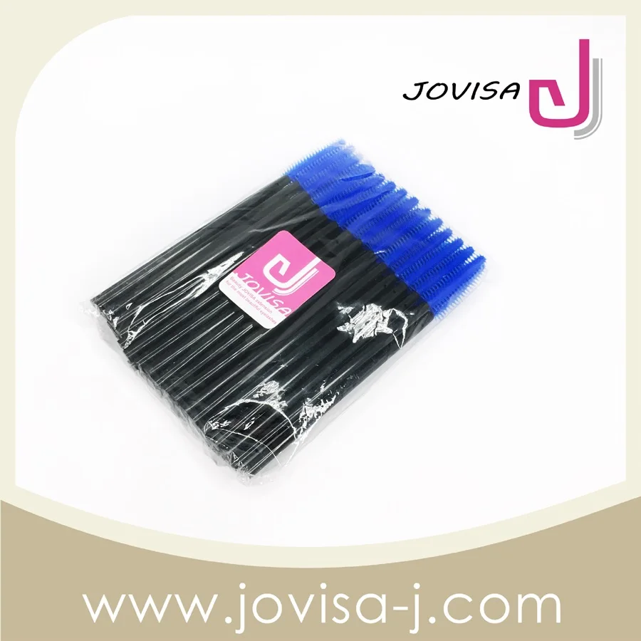 JOVISA High Quality Professional Cosmetics Eyelash Colorful Silicon Brush Eyelash Mascara Brush For Eyelash Extension