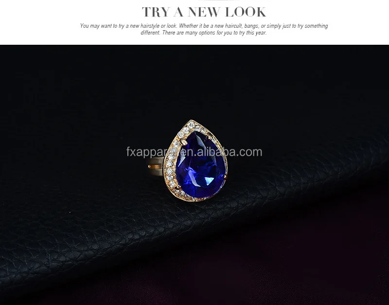 
Beautiful Sapphire Rhinestone Alloy Jewelry Set Necklace Earring Bracelet Ring Sets Wholesale G0120 