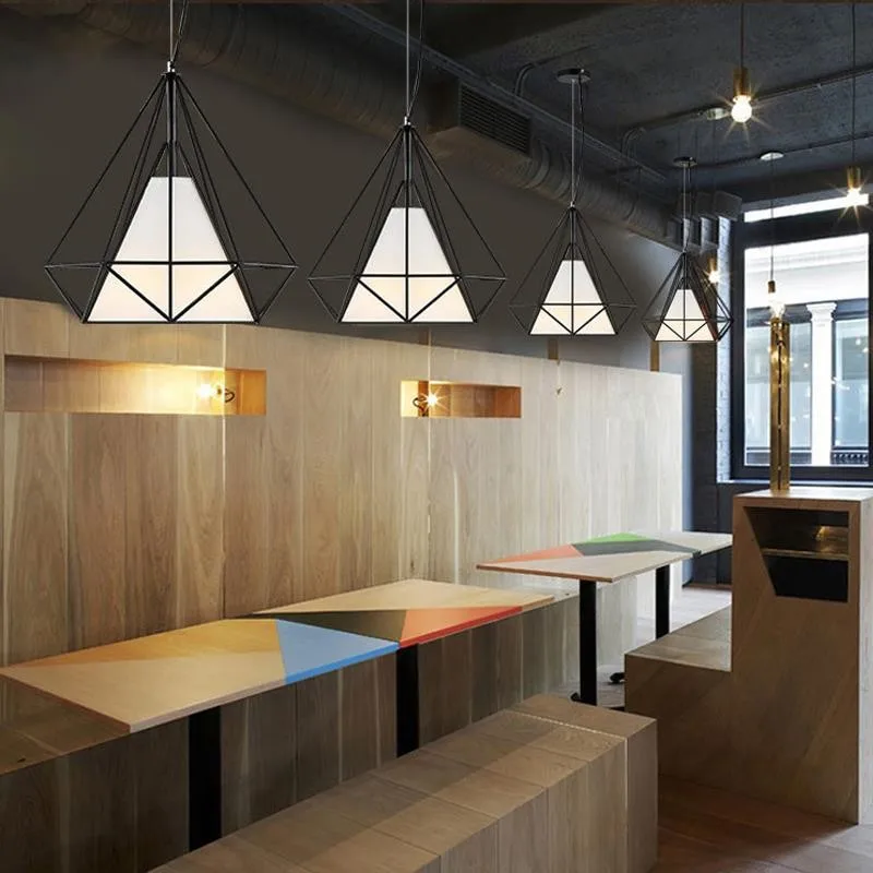 
Iron Material Bird Cage Hanging Pendant Light for Dining Room 