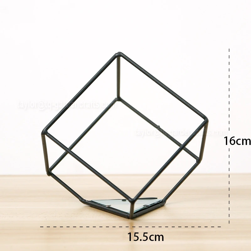 
Iron Flower Rack Geometric Frame Modern Simple Style Desk Display Hanging Home Decor 