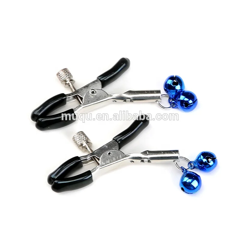 Sexy Massage Nipple Breast Clamps Stimulate Labia Clip With Bell Stimulate Labia Clitoris Clip