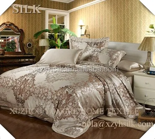 19 mm Dobby 100% Silk Quilt Cover Set Silk Duvet Cover Sets