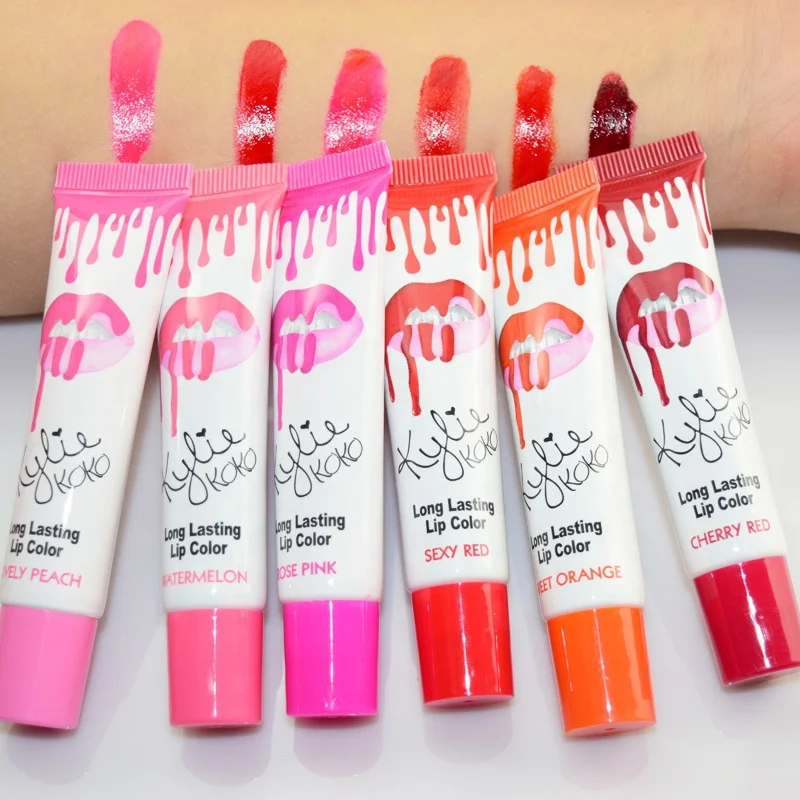 Melason High Quality Private Label 6Colors  Non-stick Cup Wholesale Peel Off Lipstick Lipgloss With Boxes Hotsell Styles