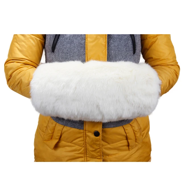 
The Latest Multi Color sky blue Warm Arms Faux Fur Hand Warmer Muffs 