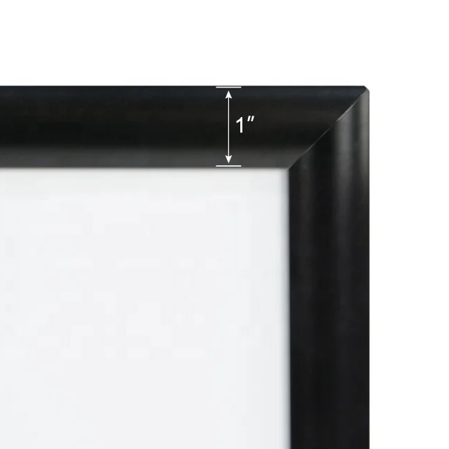 Black color mitred corner wall mounted snap poster frame 27x40 inches