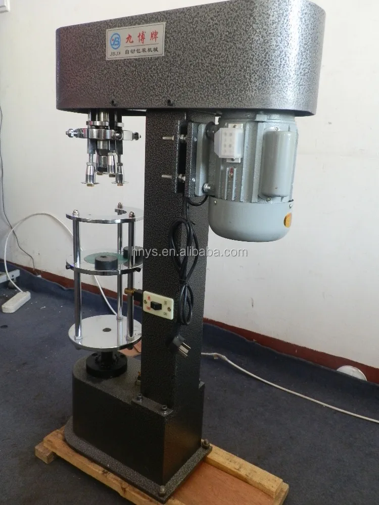 
glass bottle aluminum lid/pilfer proof metal cap sealing capper machine for security 