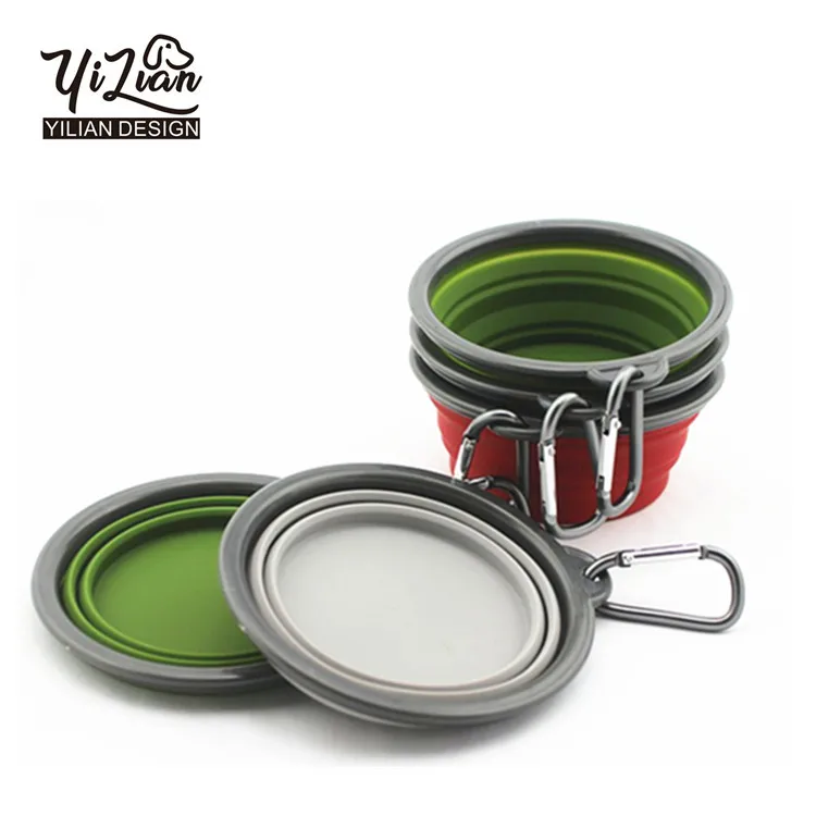 
Top selling 350/750/1000/1500ml Foldable Pet Food Water Feeding Portable Travel Collapsible Dog Silicone Bowl 