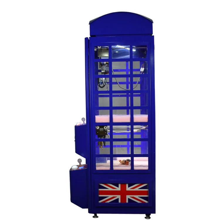 coin operated claw crane arcade prize vending machine |high quality metal british style telephone claw machine for sale