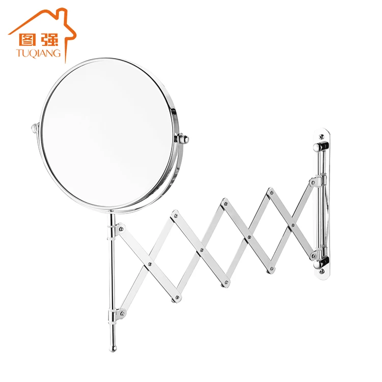 Настенный Мыло для бритья душа расширение Макияж круглое зеркало косметическое Двусторонняя Ванная комната выдвижной