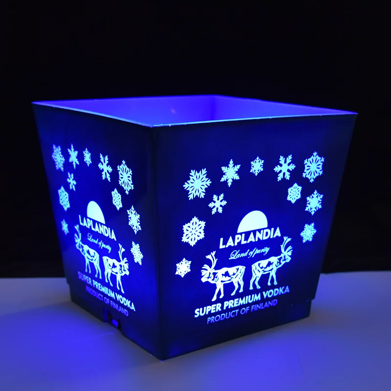Best Cheap Square for Beer Wine Champagne Customized  Nightclub Modern Led Lights Ice Bucket