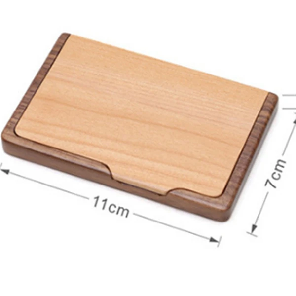 
Hot sale handmade corporate gifts walnut maple wood Christmas wooden business card holder 