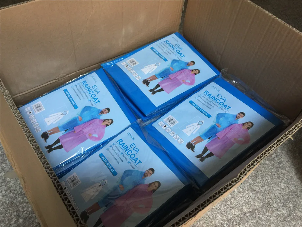 Outdoor Lightweight Hooded Thicken Eva Fashion Adult Portable Raincoat Rain Poncho With Sleeves Keep Out Wind And Rain