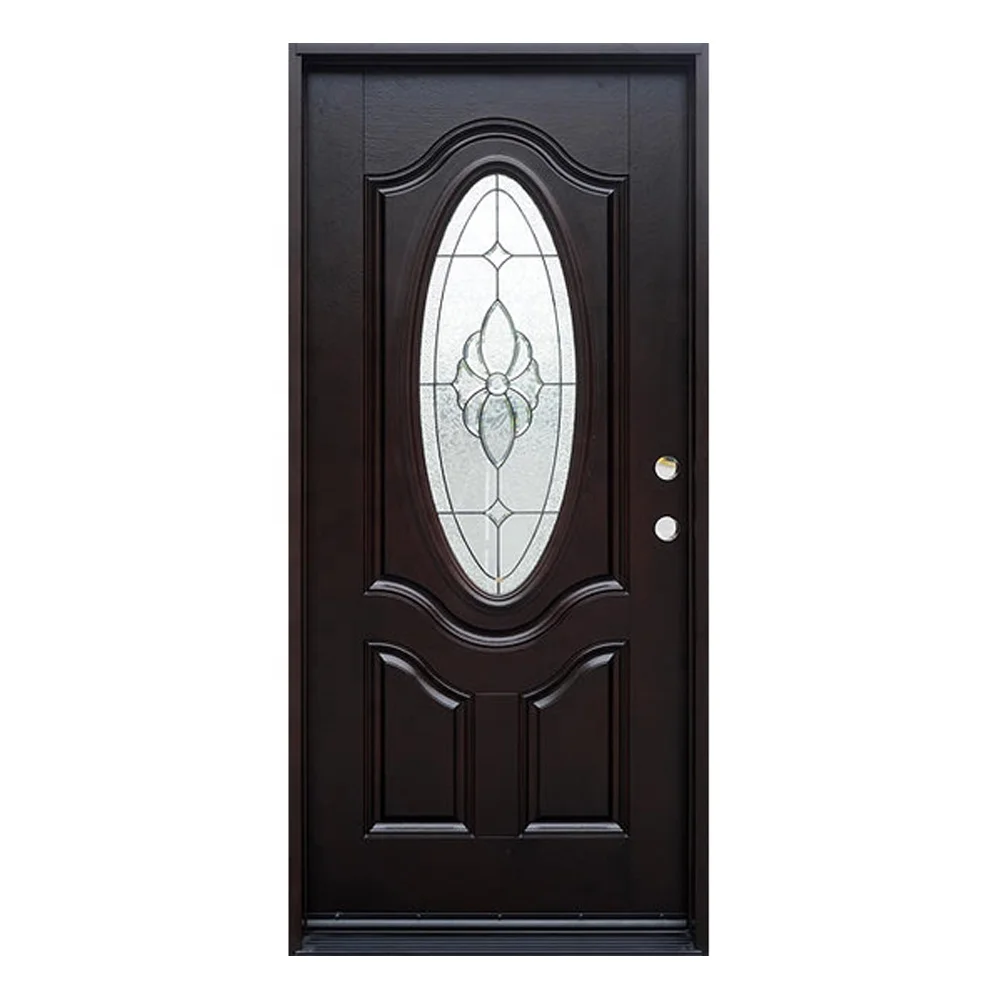 Hot Selling Woodgrain Fiber Glass Front French Door Back With Ce Certificate