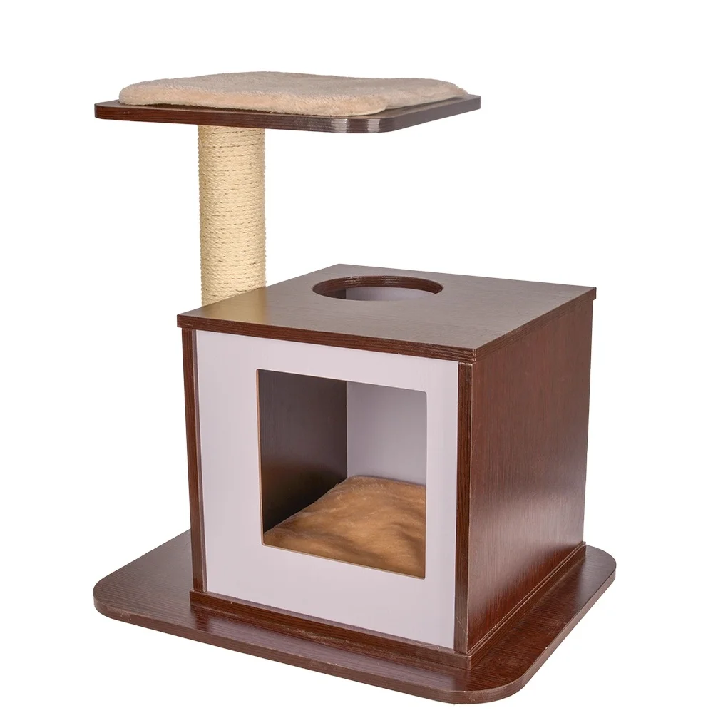 Outdoor Folding Cheap Play Indoor Wooden Tree Scratcher Bed Pet Cat House