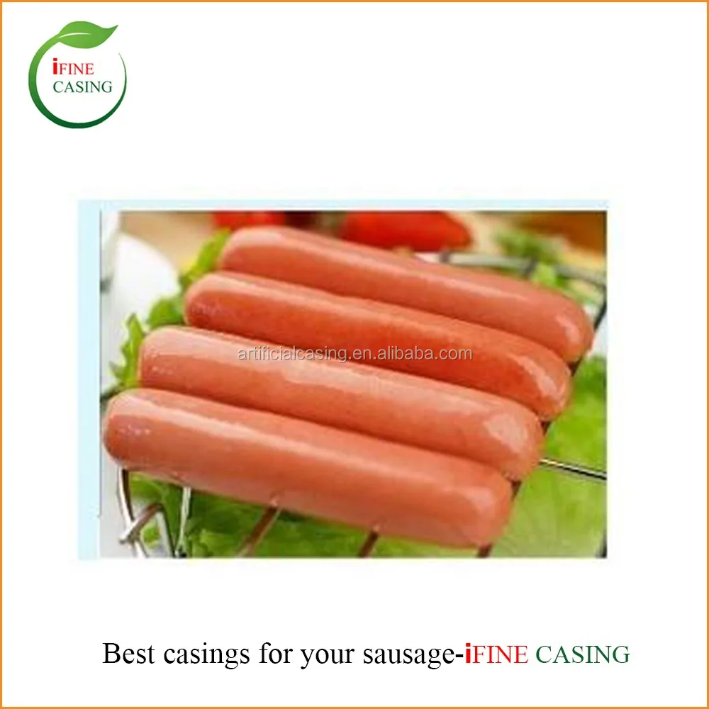 Artificial casing Fibrous sausage casings can be smoked, cooked,BBQ casing