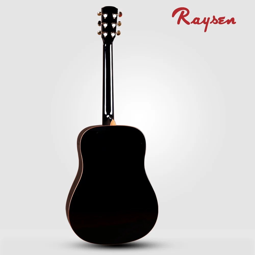 Handmade Chinese Acoustic Guitar Black Acoustic guitar Wholesale factory price Custom Brands Color