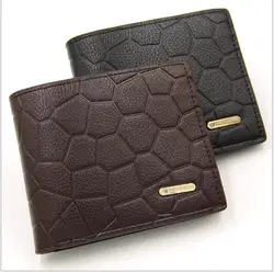 Factory Wholesale Fashion Business PU Leather Men Short Wallet