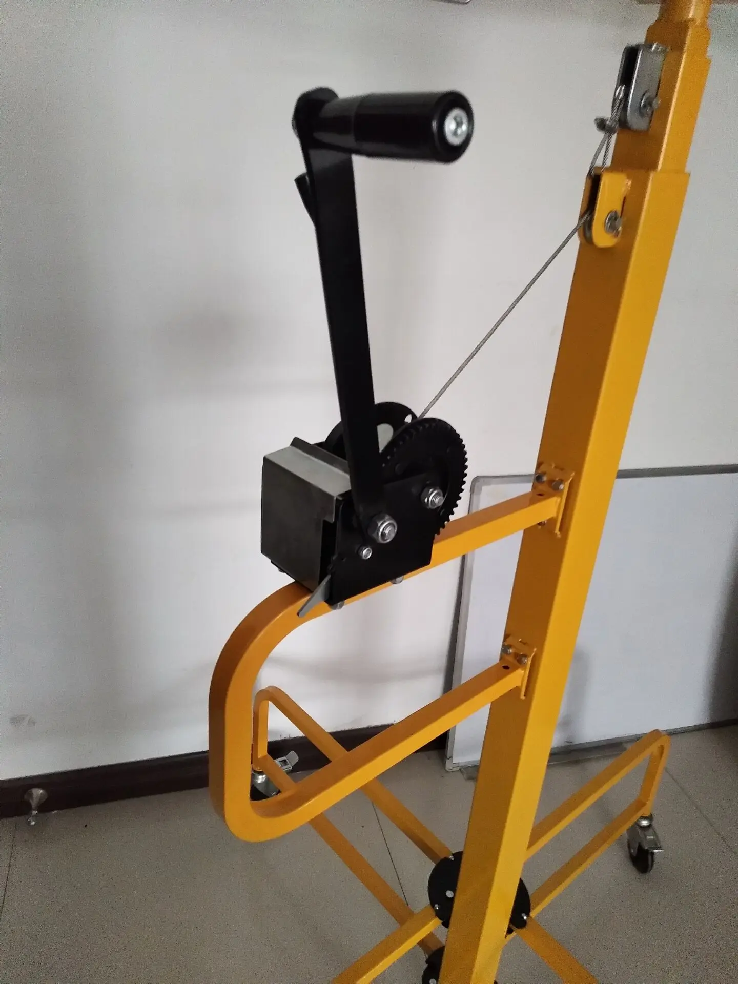 Drywall Lift Panel Hoist Dry Wall Jack Rolling Caster Lifter Lockable