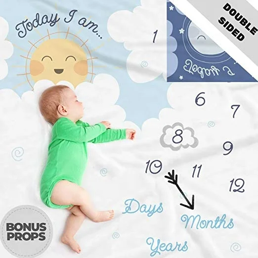 
Newborn Girls or Boys Photo Prop Large Soft Photography Background Baby Monthly Milestone Blanket 