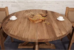 For drinking tea table Chinese traditional folk furniture simple style solid wood round furniture rustic coffee table tea table