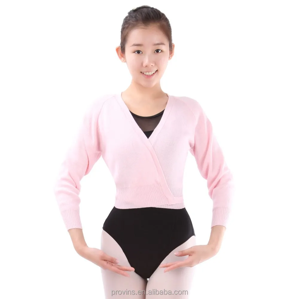 Ballet Long Sleeve Warm-up, Dance Sweater, Ballet Wrap Tops