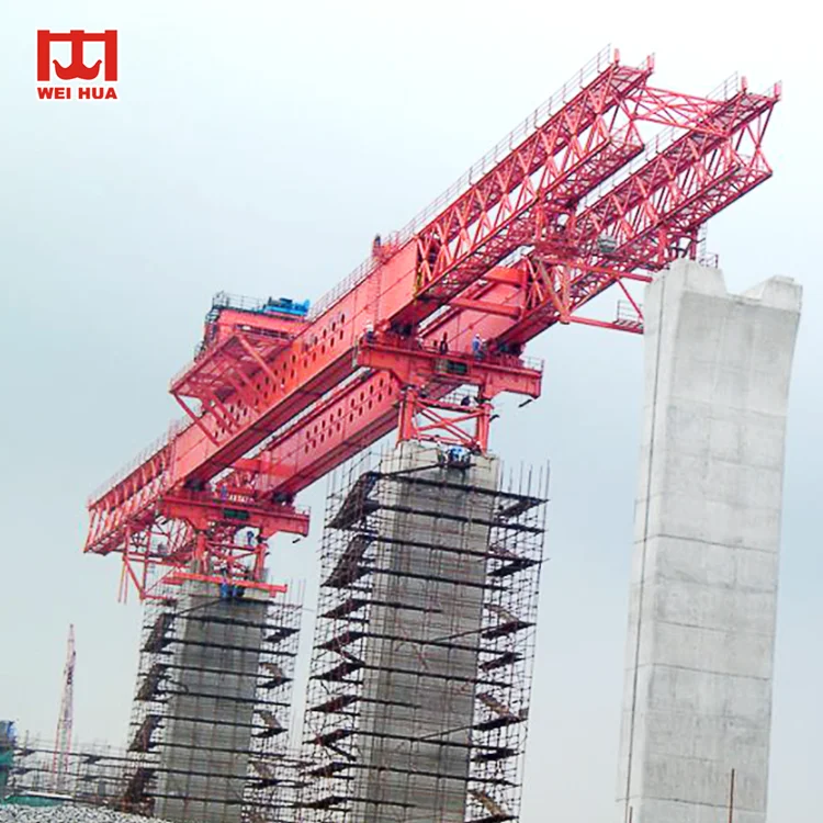 With factory price railway beam girder launcher & Overhead segmental highway bridge girder erection machine