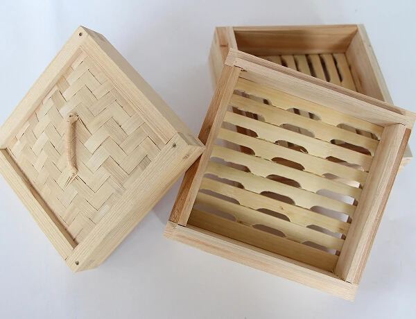 Высококачественный Квадратный Бамбуковый Пароварка для пищевых продуктов