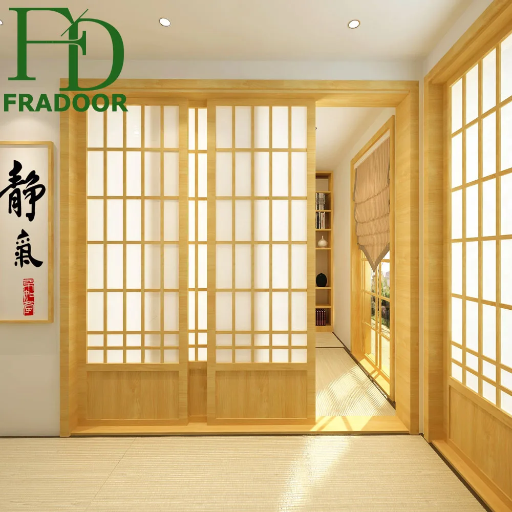 Solid Wood Sliding Alimirah Shoji Closet Partition Door Designs