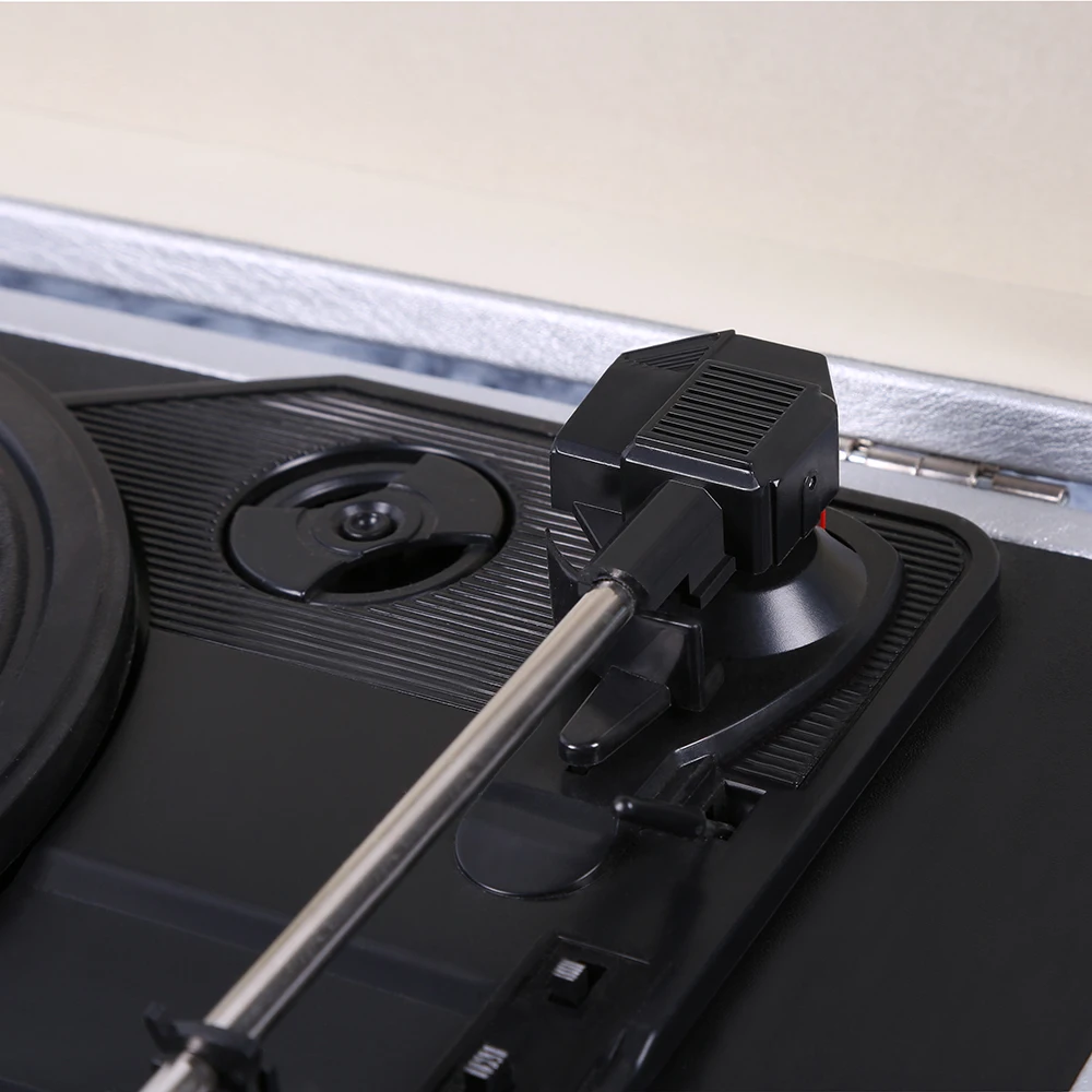
Record Player Turntable, 3 Speed Record Player Suitcase with Built in Speakers/ Aux Input/ RCA Line Out 