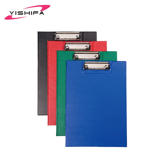 Custom A4 plastic manila file folder with clip
