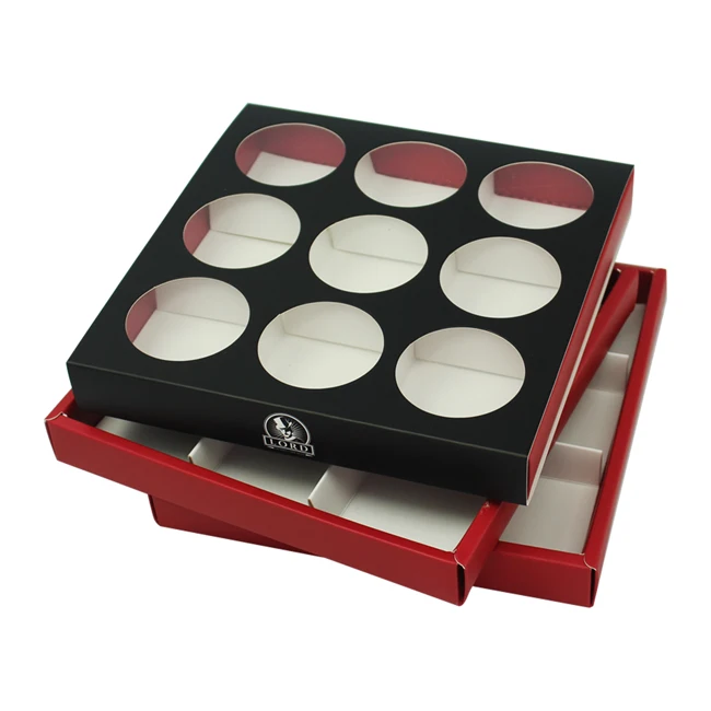 
Wholesale Art Paper Macaron Packaging Box with Nice Clear Window 