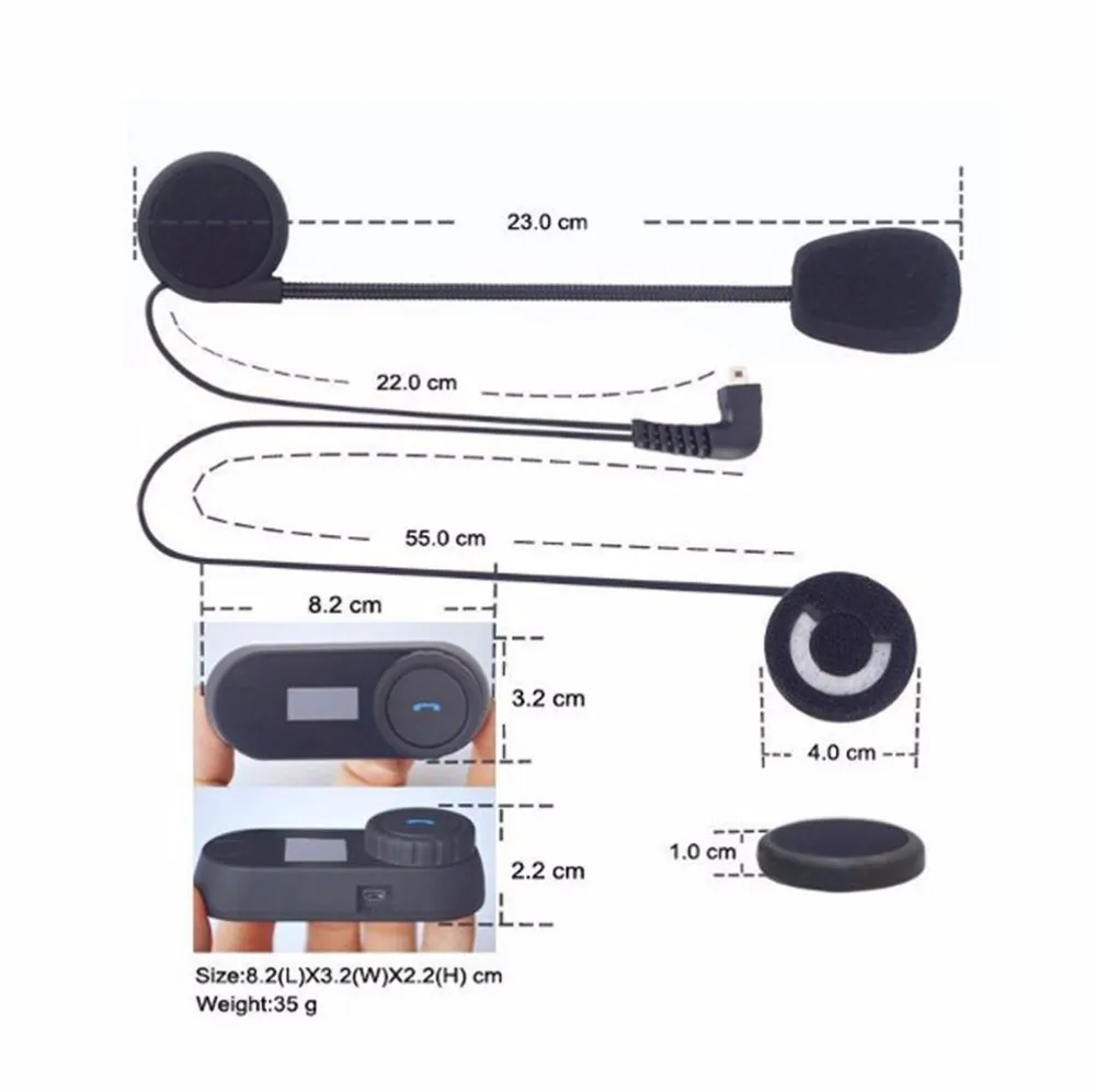 2017 new TCOM-SC bluetooth intercom with screen