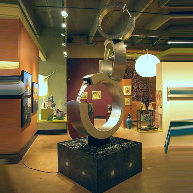 Modern Western Style Metal Water Fountain Garden Sculpture