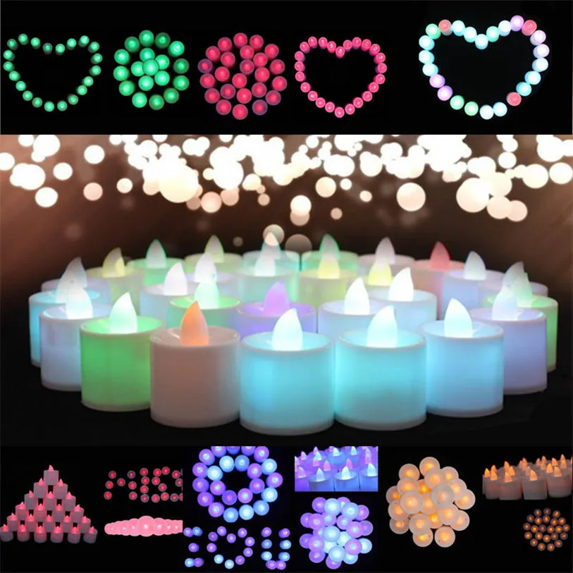 Safe Mini Colorful Romantic Electronic Candle LED Light For Party