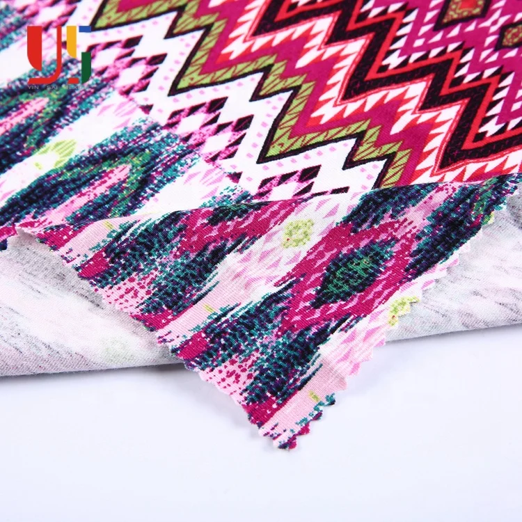 
Colorful rayon spandex single jersey liberty digital Mexican print fabric guangzhou 