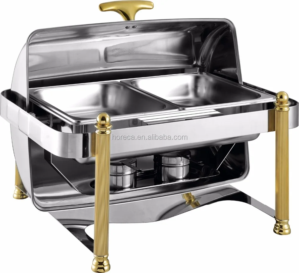 Elegant top quality catering roll top chafing dish for buffet