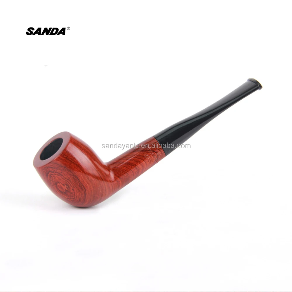 SANDA/SANDA tobacco pipe Hand-carved wooden pipe Import rosewood Straight Gift Box Genuine SD-534