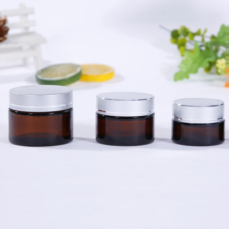 
5ml 10ml 15ml 20ml 30ml 50ml 100ml empty amber glass jar 