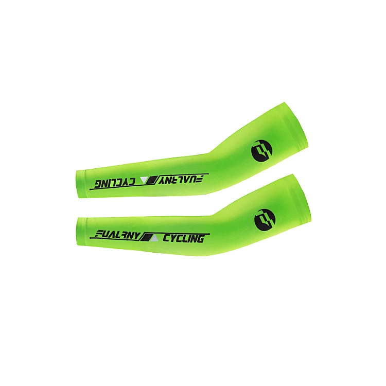Cheap Green UV Protection  Sublimation Printed Arm Sleeves Men  lycra Arm Sleeves