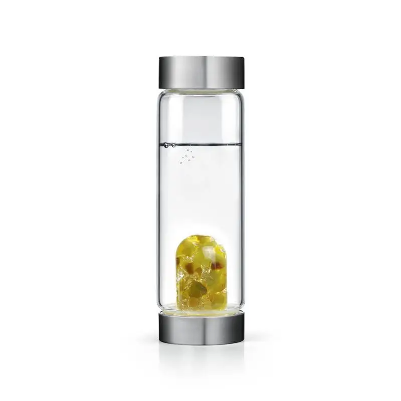 heart shape luxurious crystal drink infused water bottle 500ml
