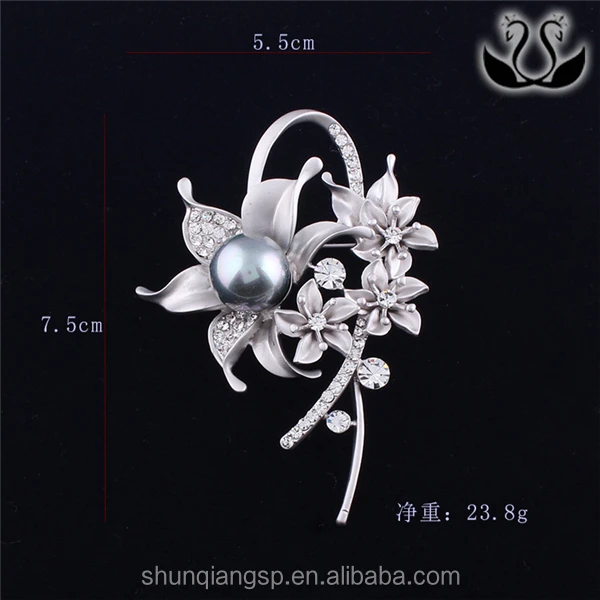 Fashion Women Large Flower Hats Crochet Brooch And Pins