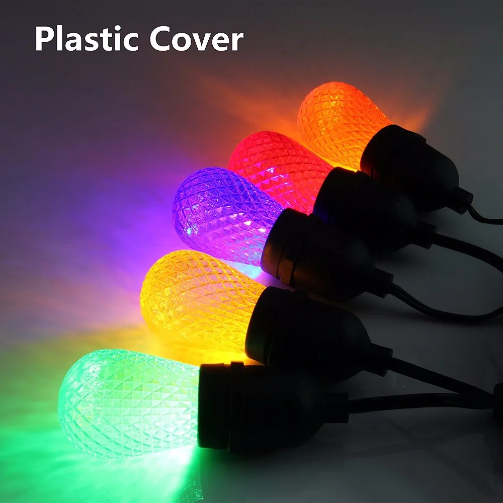 Outdoor light string 220v 120v IP65 E26 E27 christmas string light