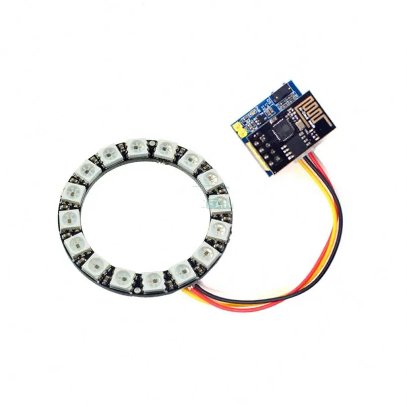 ESP8266 ESP01 ESP-01 RGB светодиодный контроллер адаптер Wi-Fi модуль IDE/SATA WS2812 WS2812B 5050 16 бит свет кольцо Рождество